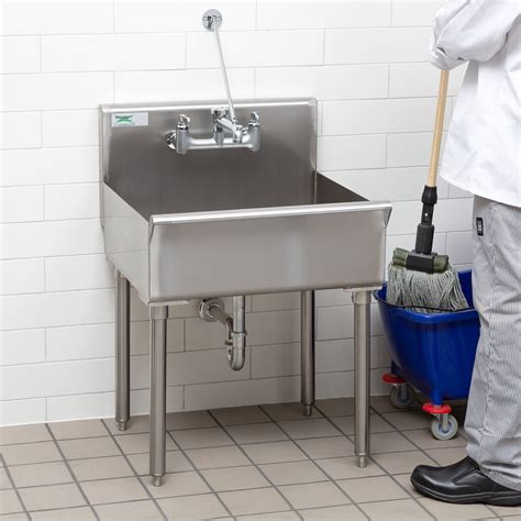 stainless steel mop cabinet|Regency Stainless Steel Mop Sink Cabinet with .